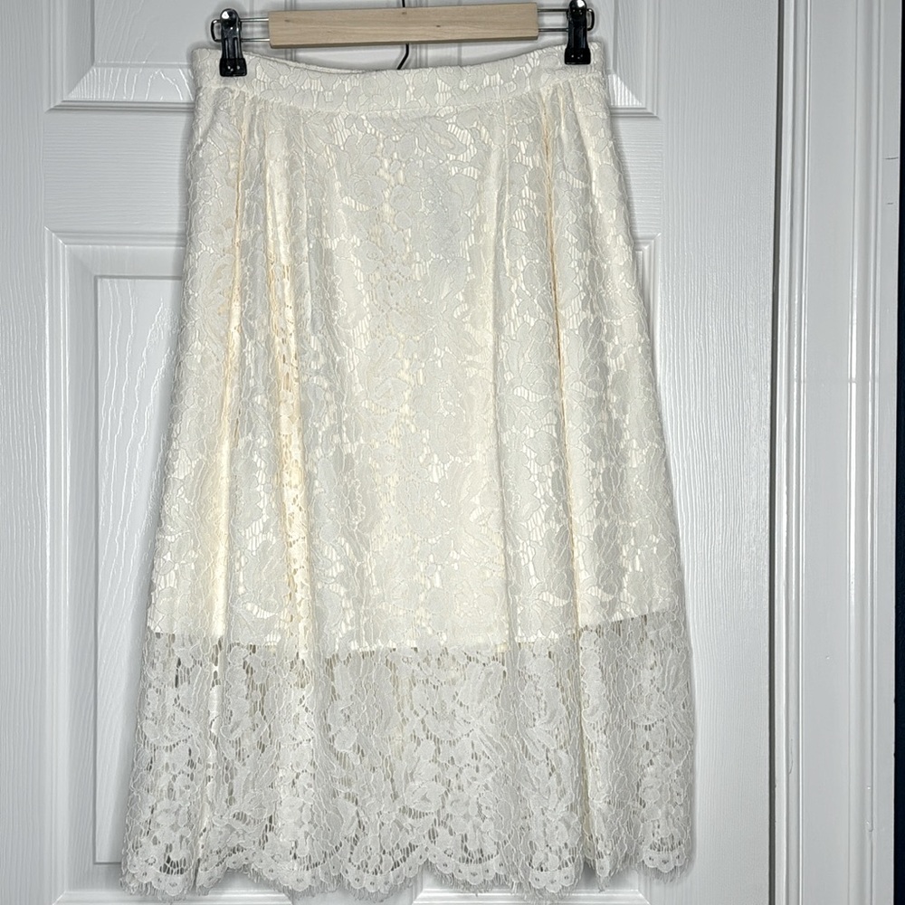 Vintage J. Crew Collection Ultra feminine lace skirt size 6